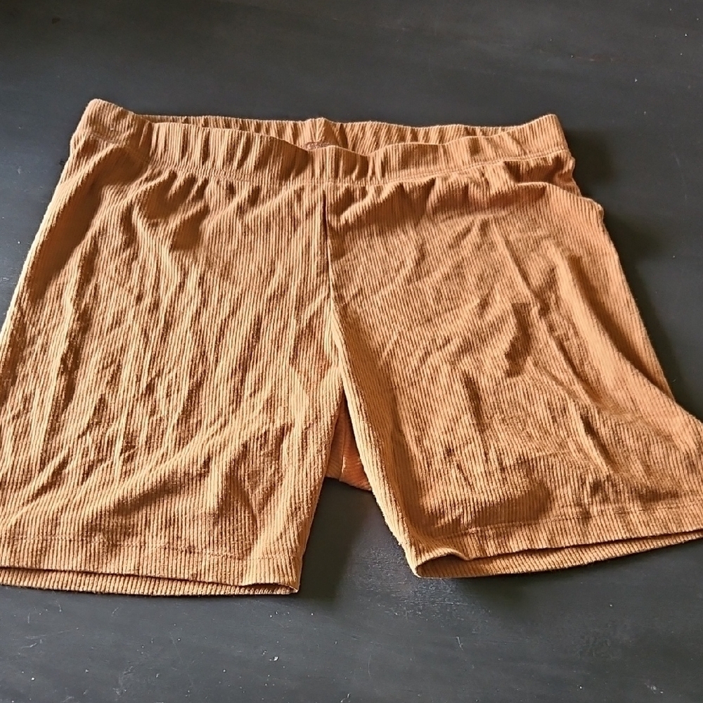 Old Navy Tan Ribbed Bike Shorts Xl